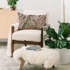 Ninola Design Ferns Foliage Nature Green Oblong Throw Pillow - Society6