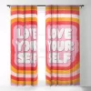 Showmemars Love Yourself Retro Type Single Panel Sheer Window Curtain - Society 6 -Society6 GUEST ded6473b 12dd 4ea1 af56 d59487e16c73