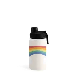 Avenie Vintage Rainbow With Clouds Water Bottle - Society6 -Society6 GUEST e5925cb8 3d02 467a a850 ac3944b1e48e