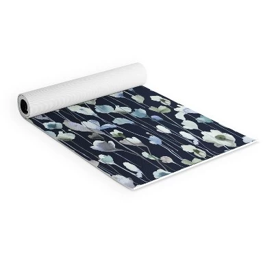 Ninola Design Watery Abstract Flowers Navy (6mm) 70" X 24" Yoga Mat - Society6 3 Ninola Design Watery Abstract Flowers Navy (6mm) 70" X 24" Yoga Mat - Society6