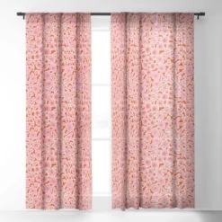 Alisa Galitsyna Vibrant Summer Pattern 2 Single Panel Sheer Window Curtain - Society6