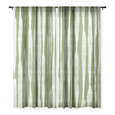 Lane And Lucia Tie Dye No 2 In Green Single Panel Sheer Window Curtain - Society6 4 Lane And Lucia Tie Dye No 2 In Green Single Panel Sheer Window Curtain - Society6 - Image 2