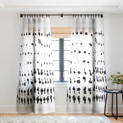 Galleryj9 Medium Dots Pattern Black And White Distressed Texture Abstract Single Panel Sheer Window Curtain - Society6 8 Galleryj9 Medium Dots Pattern Black And White Distressed Texture Abstract Single Panel Sheer Window Curtain - Society6 - Image 6