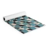 Little Dean Abstract Checked Blue And Black (6mm) 70" X 24" Yoga Mat - Society6