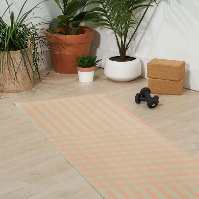 Mirimo Peach And Pistache Gingham (6mm) 70" X 24" Yoga Mat - Society6 4 Mirimo Peach And Pistache Gingham (6mm) 70" X 24" Yoga Mat - Society6 - Image 2